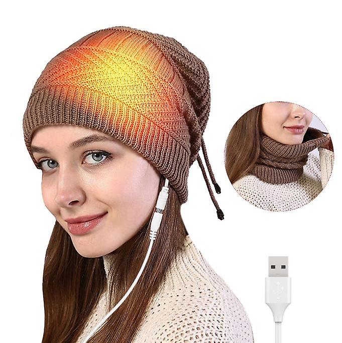 Usb Heated Scarf Knitted Hat
