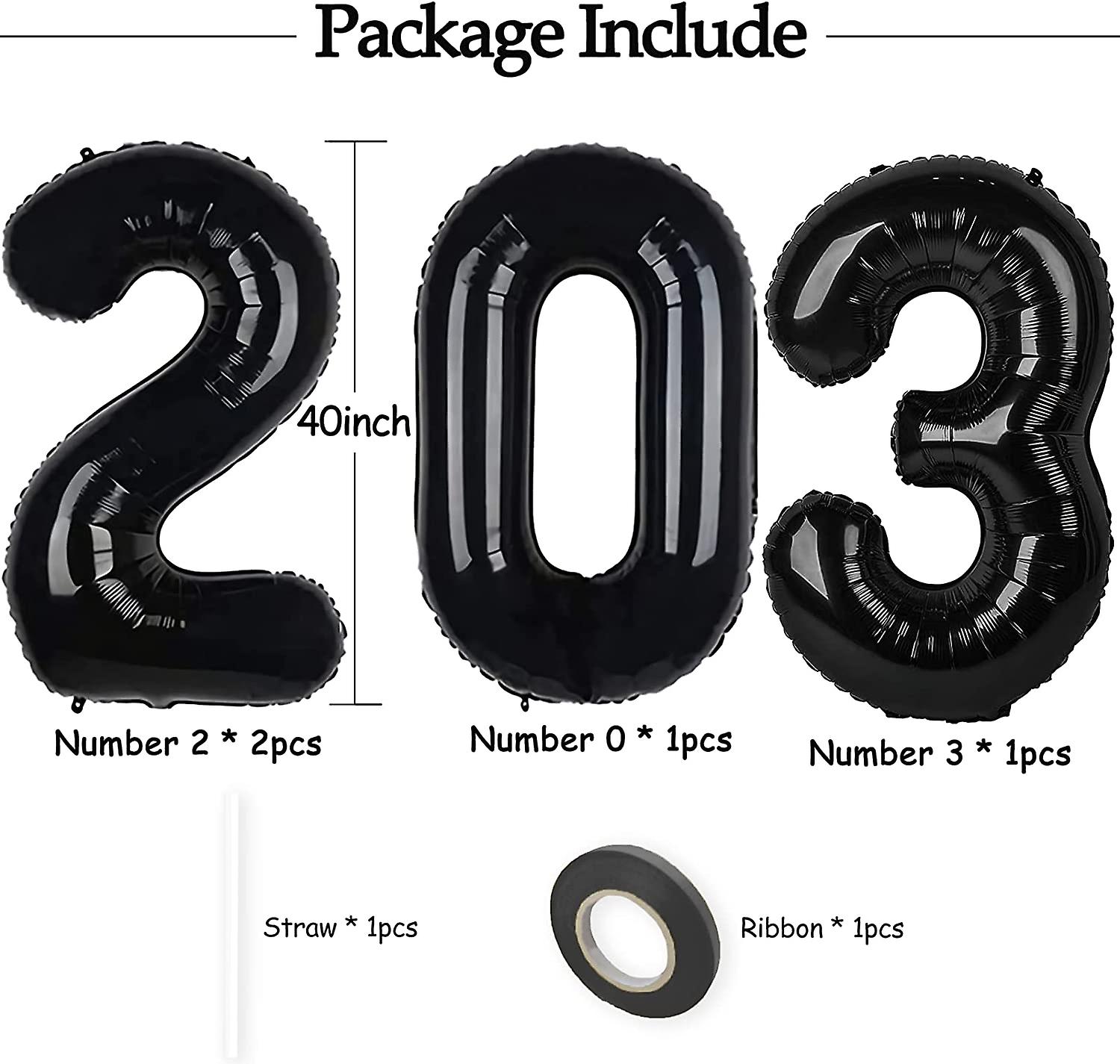 40 Pcs Happy Birthday Foil Balloons - 18 Inch Round Mylar Helium Balloons For Party Decorations