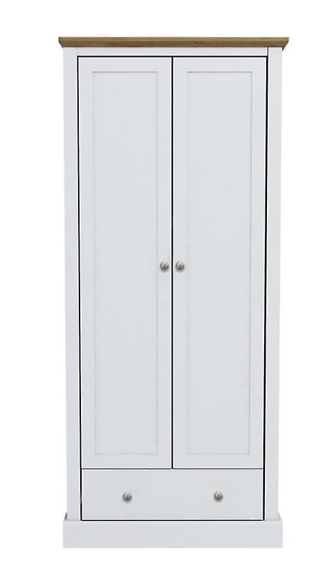 Kent 2 Door Wardrobe White 1 Drawer