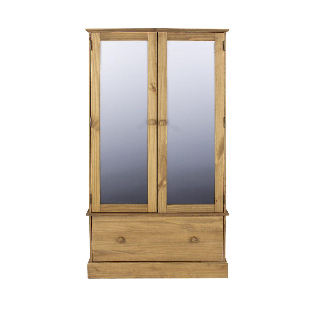 2 Mirror Door + 1 Drawer Wardrobe