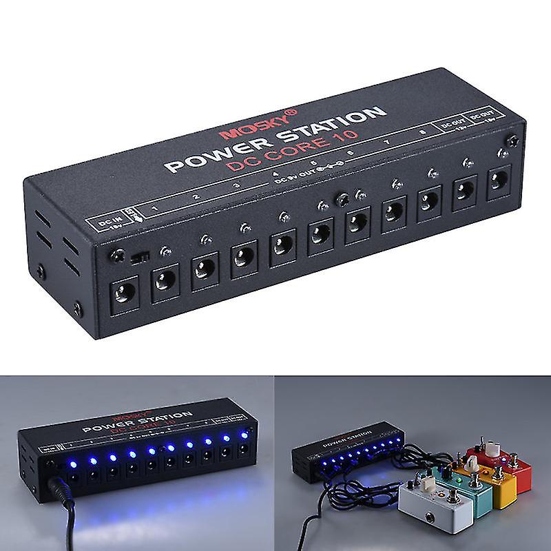 Mini Power Supply Station 10 Isolated Dc Outputs For 9v 12v 18v Guitar Effect With Power Cables