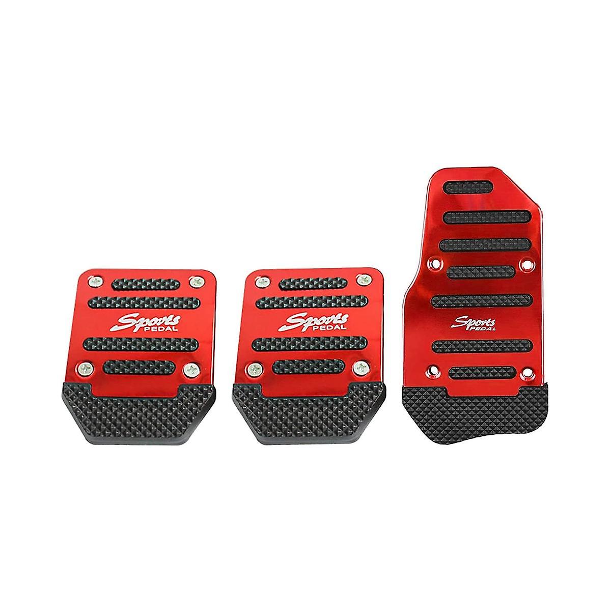 Car Non- Aluminum Alloy Pedal Pads, Pedal Brake Pedal Cover Universal Replacement Accessories ,Red