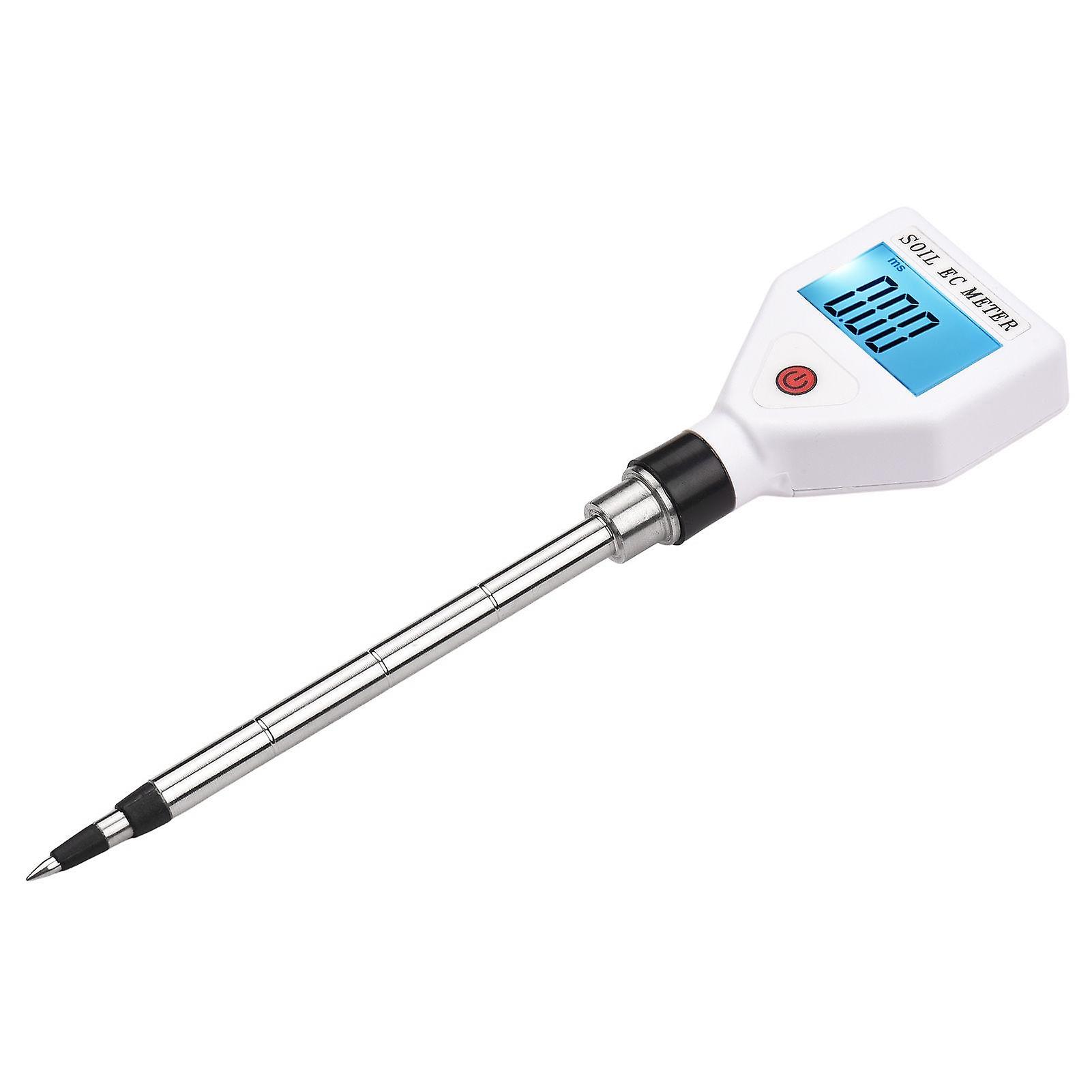 Soil EC Meter Digital Soil Tester with Backlight Screen Portable Soil Salinity Tester for