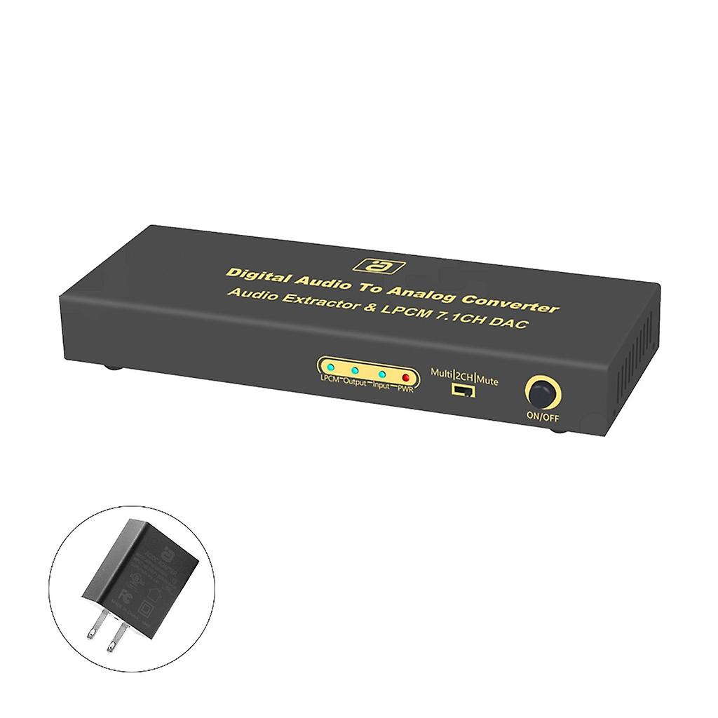 Extracteur audio 7.1CH LPCM DAC Optique SPDIF RAC Convertisseur Numérique à Analogique