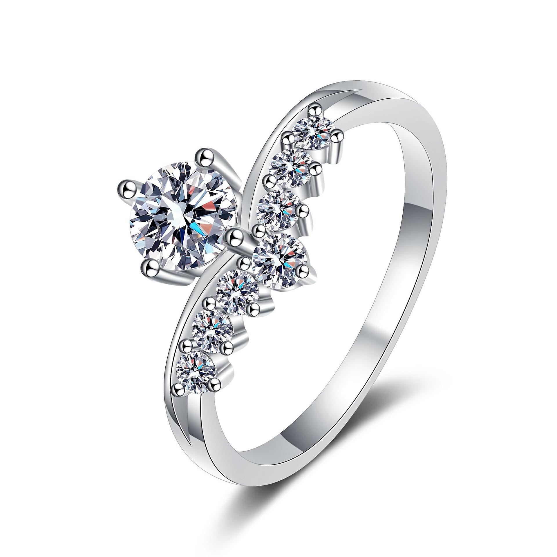 925 Sterling Silver Moissanite Ring
