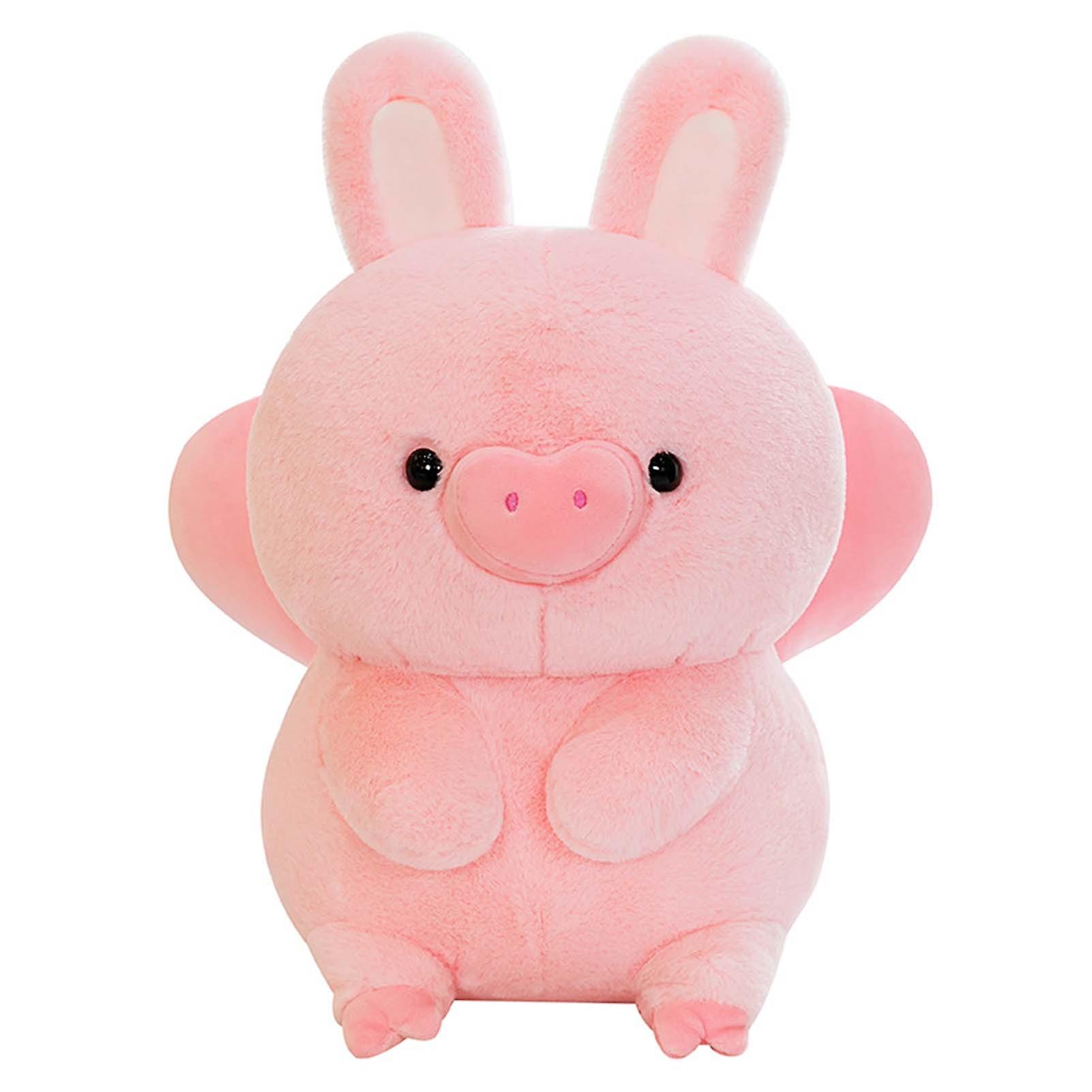 Kawaii Rabbit-eared Pig Plush Toys Realistic Stuffed Doll Creative Cute Simulation Stuffed Toy For Kids Baby Comforting Gift
