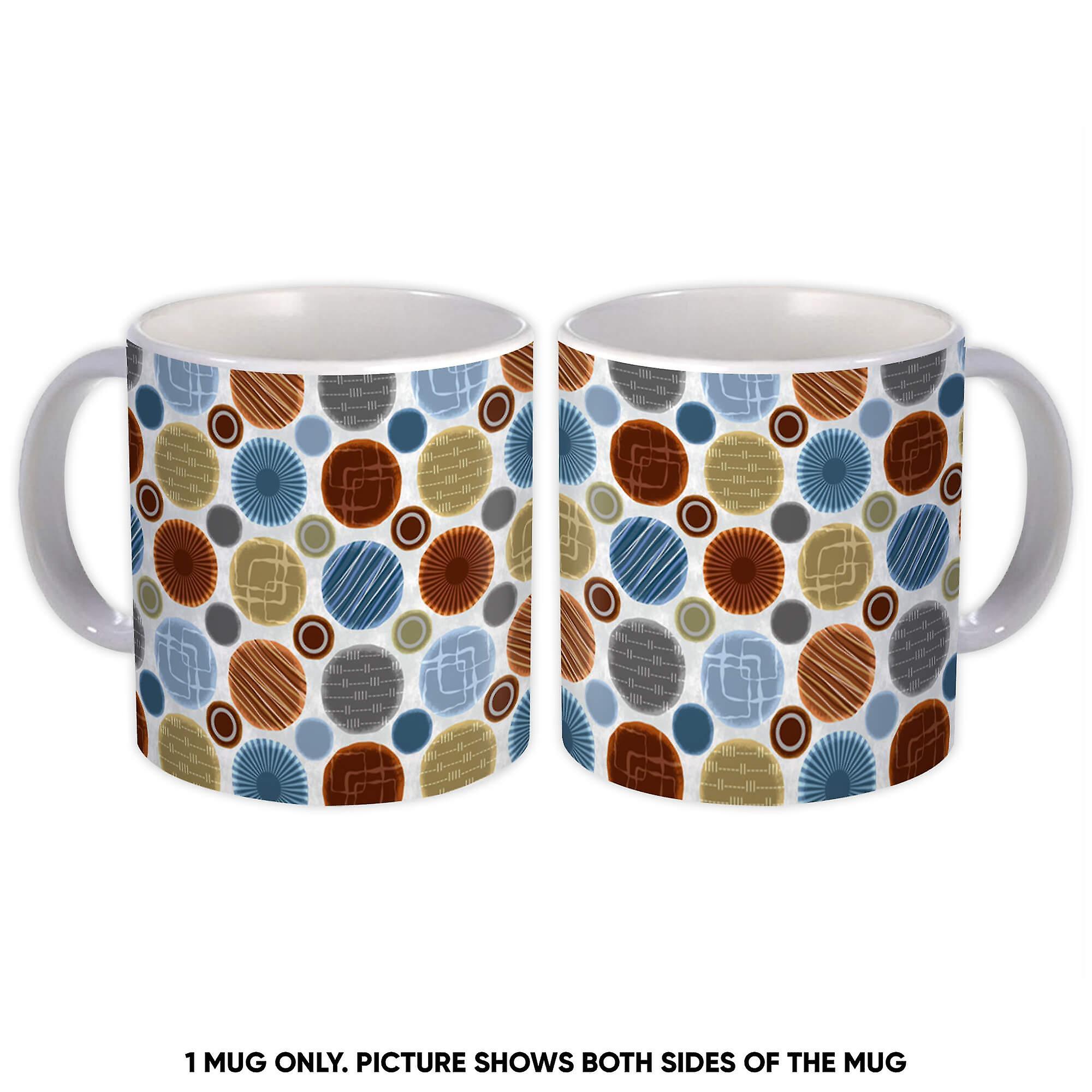 Gift Mug: Polka Dots Abstract Pattern Circles