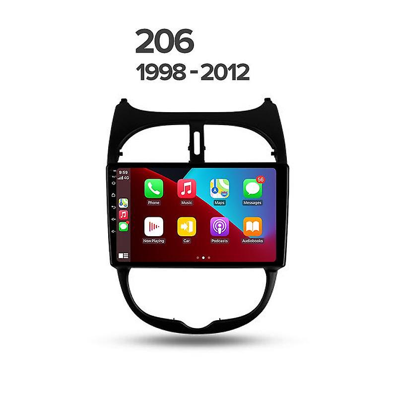 Android 12 Car Radio Multimedia Video Player For Peugeot 206 206CC 206SW 2001-2008 Navigation Head