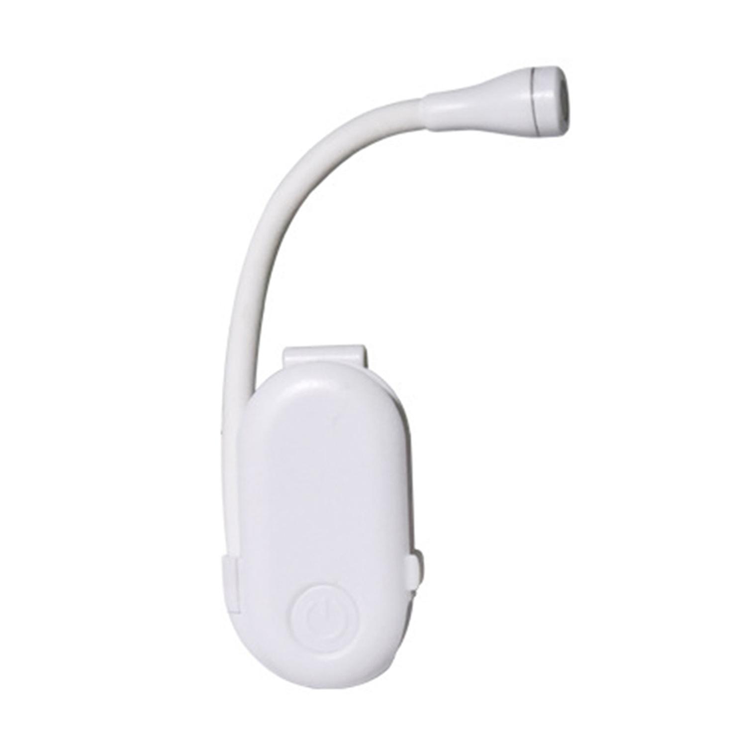 Clip Book Light with Flexible Hose Stepless Dimmable Rechargeable Eye-caring Pocket-sized LED Readin