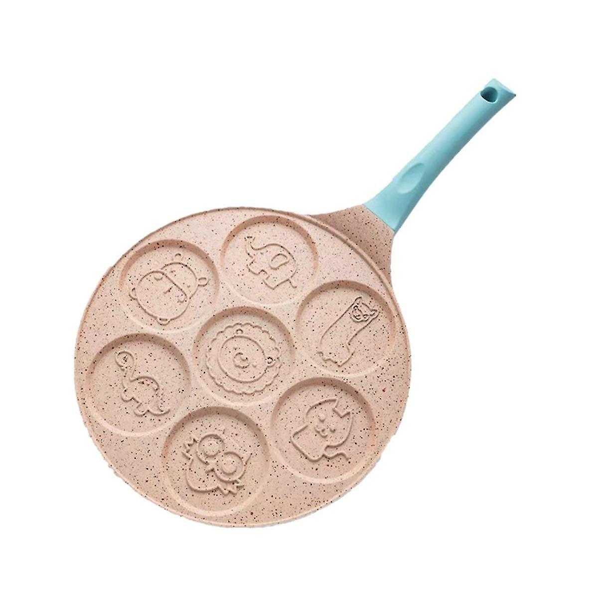 Frying Mould Seven-hole Breakfast Frying Pan Animal Face Multi-function Wheel Pancake Pan Small Egg Dumpling