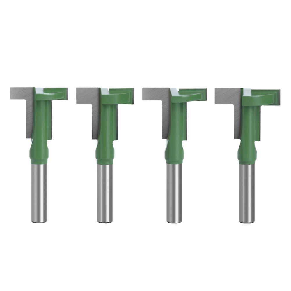 4 PCS 8mm T-Slot Router Bits Set Straight Edge Slotting Milling Cutters Cutting for Wood Woodworkin