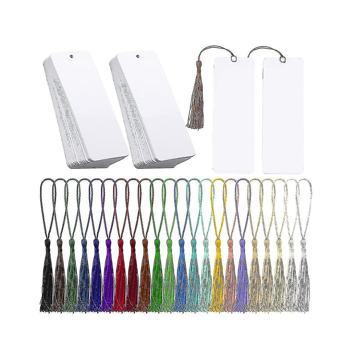 80pcs Sublimation Bookmark Blank Heat Transfer Bookmarks Diy Bookmarks With Hole And Colorful Tasse-YUHAO