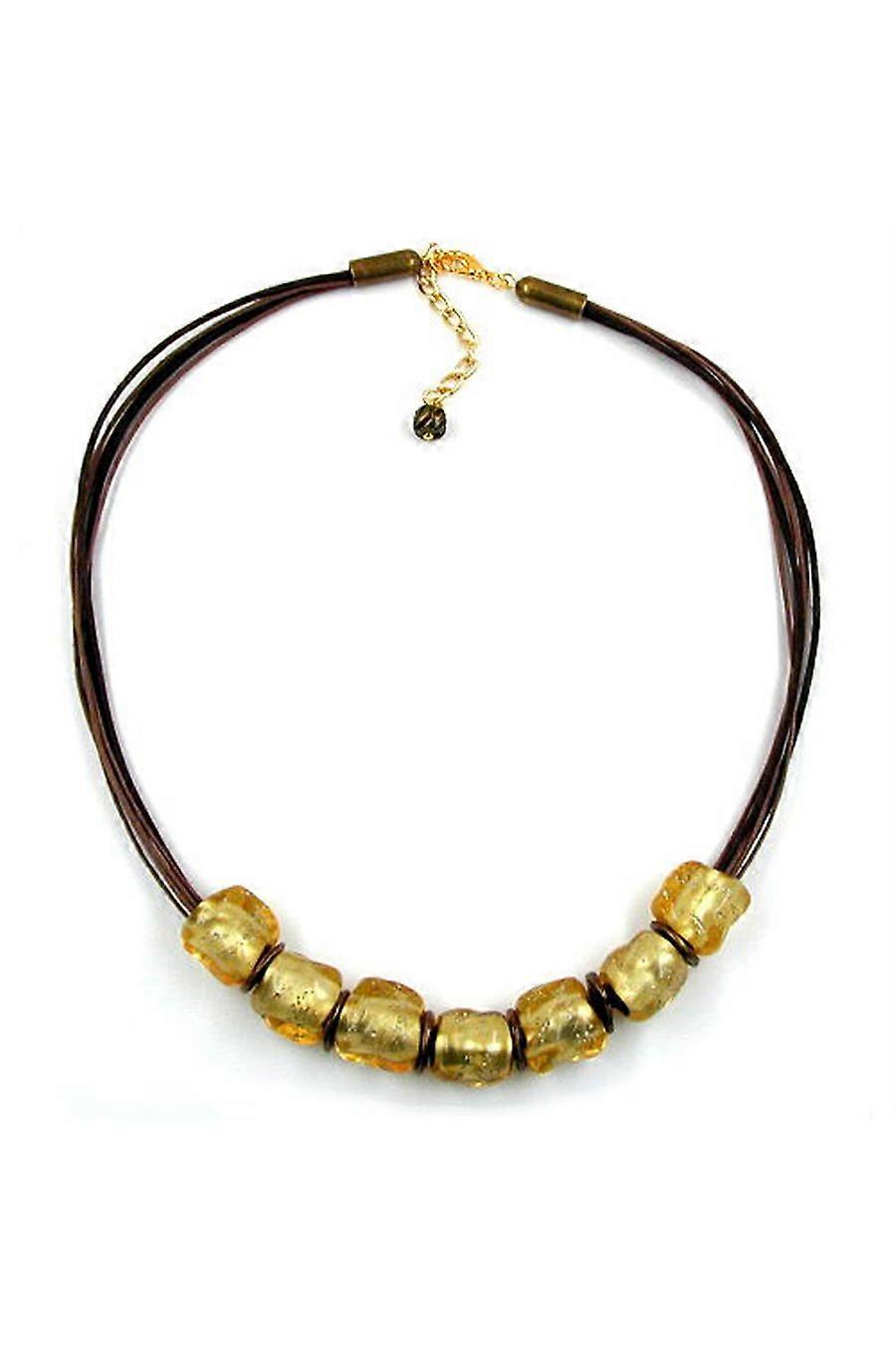 Necklace Stone Bead Gold-tone 50cm - Gl02090