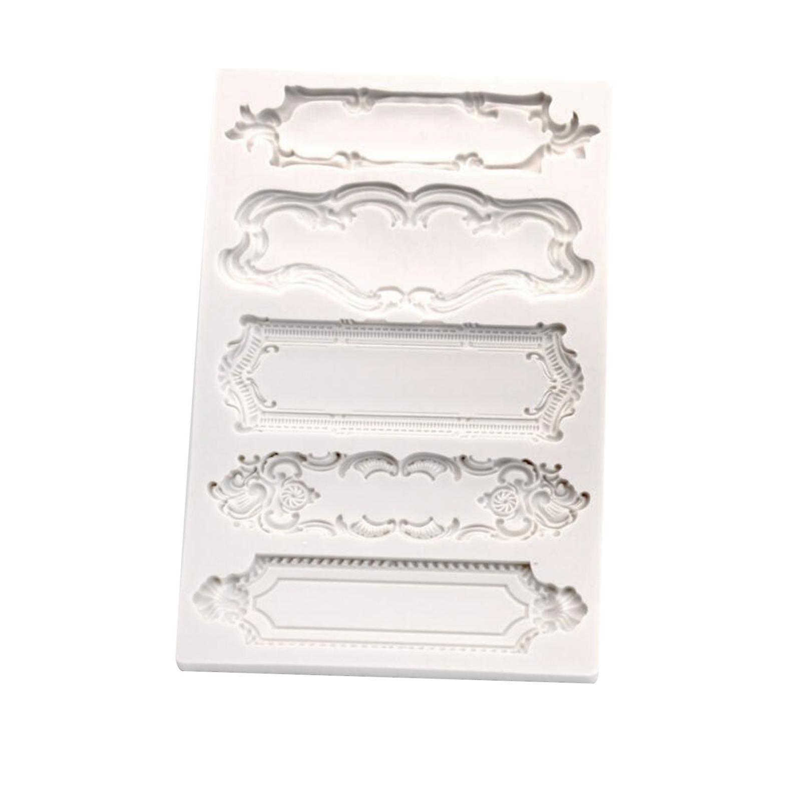 Silicone Die Mirror Frame Model Sculpture Tool Lightweight Handmade Die for Mirror Frame DIY Die for Desktop Home Adults