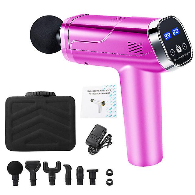 Lcd Display Massage Gun Deep Muscle Massager Muscle Pain Body Neck Massage Exercising Relaxation Slimming Shaping Pain Relief