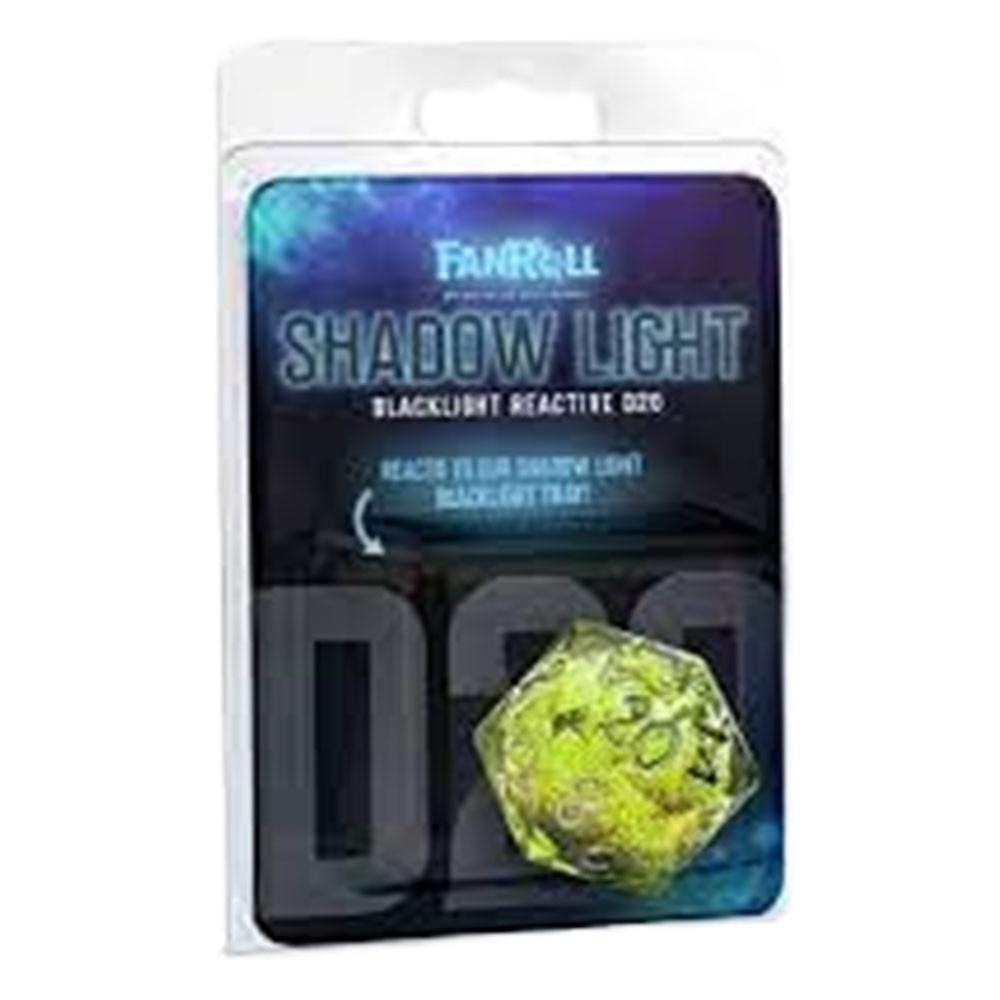 MDG Fanroll Shadow Light Individual d20 Dice Liquid Core Action Dice