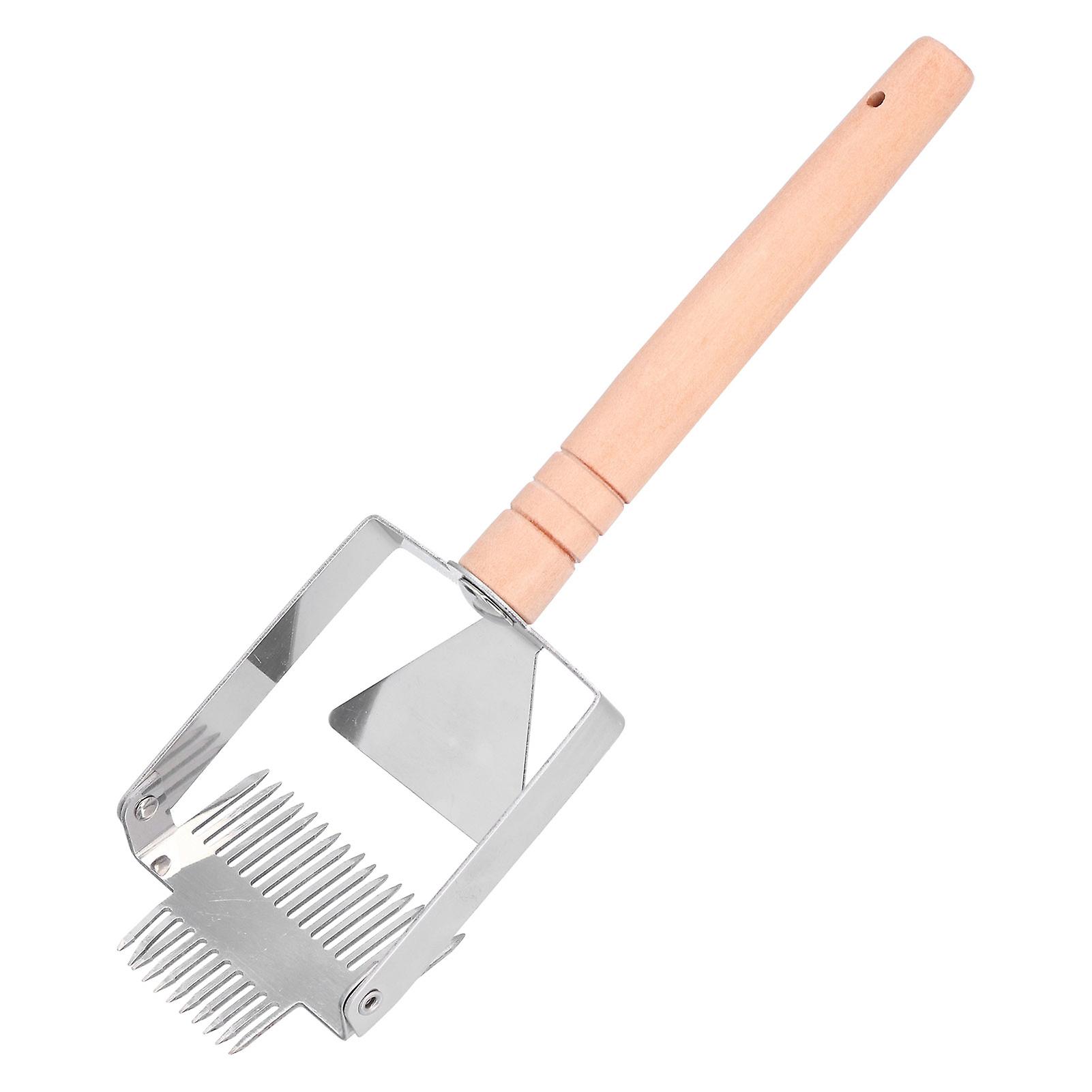 Uncapping Fork Double Head Honey Cutting Fork Scraper Beehive Tool Beekeeping ToolsWooden Handle