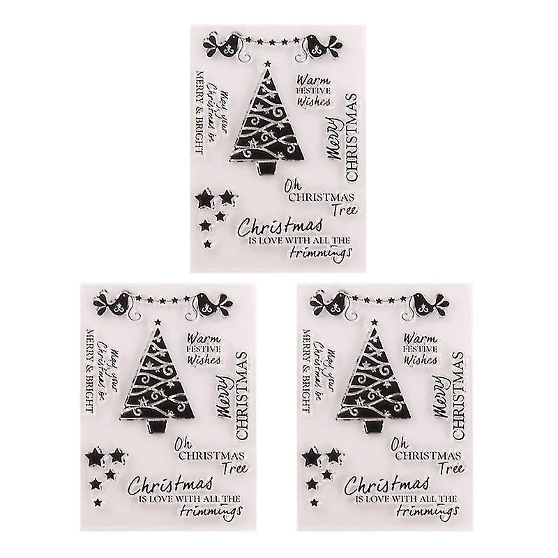 3pcs Transparent Stamps For Diy Craft Diary