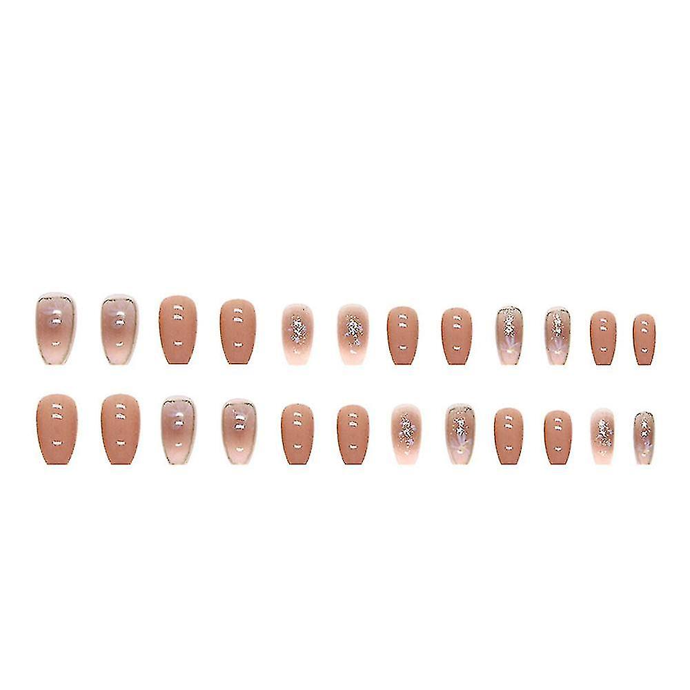 False Nails, Soft Style False Nails, 24 Pieces Camellia Models + Kit