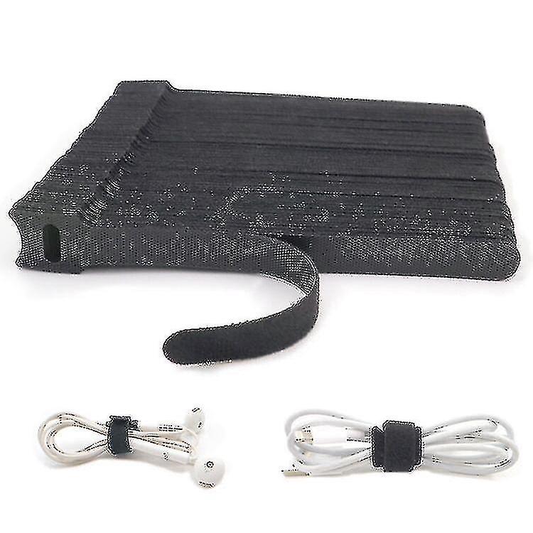 100pcs Cable Tape Cable Tie Black Fastener Self-adhesive Cable Tie