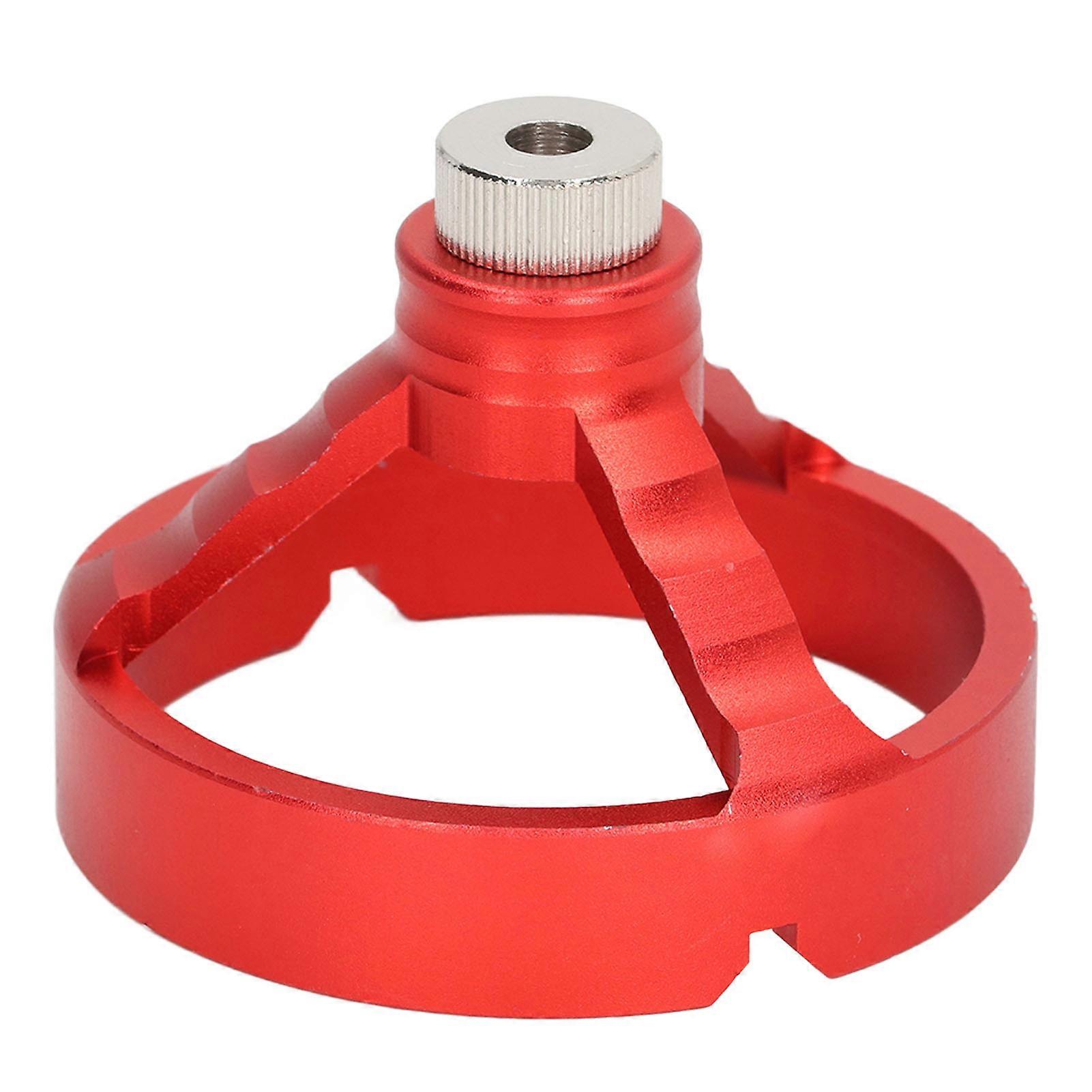3 in 1 Vertical Hole Punch Locator with 6 Drill Bushings Woodworking Drill Bit Guide Jig Fixture Red 