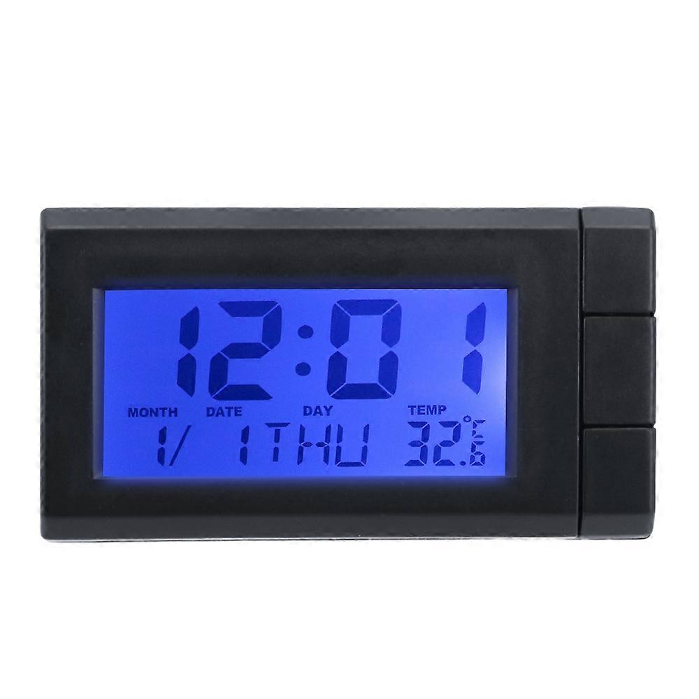 Car Clock Temperature Thermometer Test LCD Digital Watch Gauge Tester Self-Adhesive Ornaments Automotive Accessories Electronic