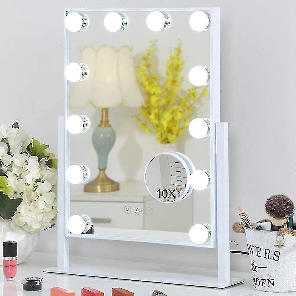 (apenas lâmpadas, sem espelho) Hollywood Mirror 12 Lâmpadas Led Hollywood Mirror, 3 Modos de Iluminação de Cor (apenas lâmpadas)