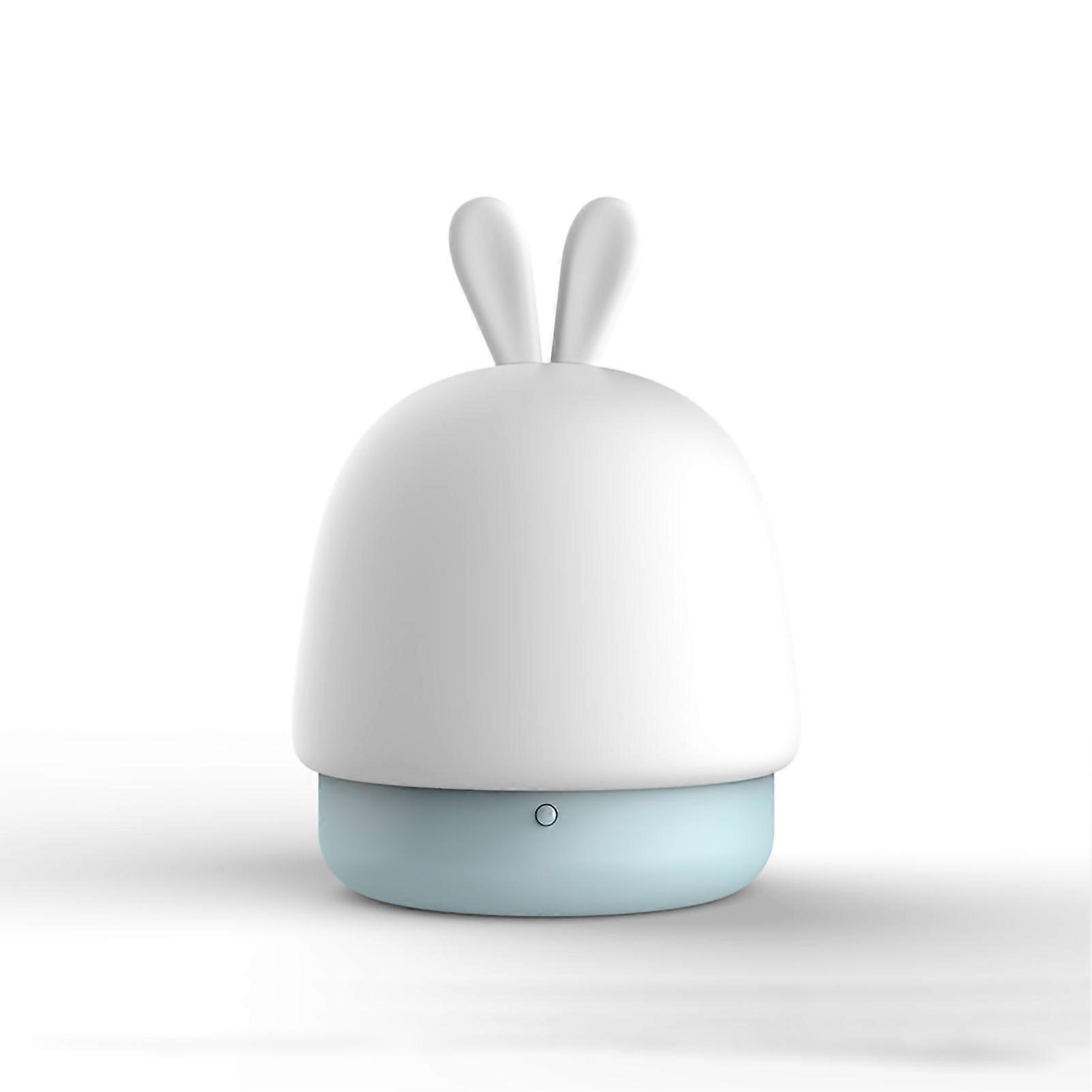 Rabbit Night Lamp Cartoon LED Multi Function Eye Protection Silicone Bedside Touch Light f