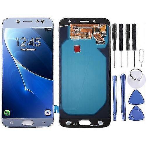 Oled Material LCD-Bildschirm und Digitizer Vollmontage Kompatibel mit Galaxy J7 (2017), J730f / ds, J730fm / ds (blau)