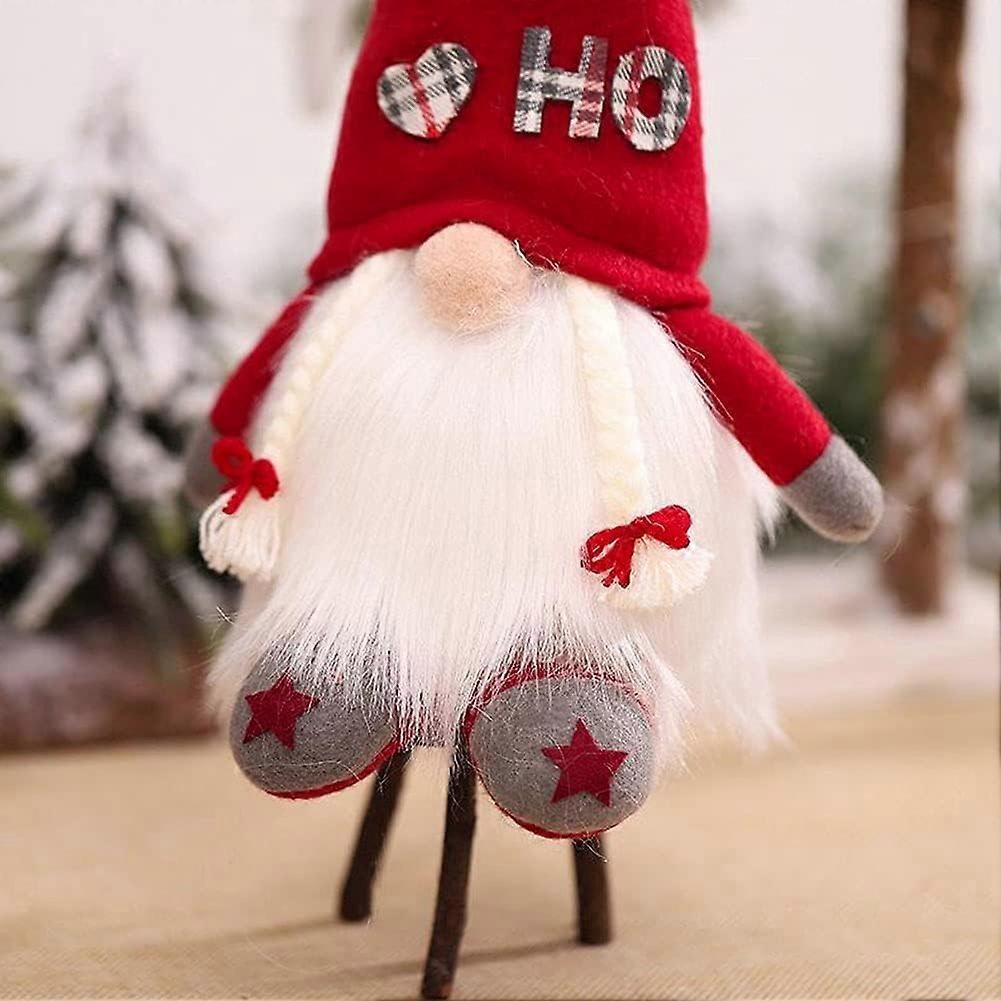 Gnomo Di Natale Con Luce LED, 30 Cm, Barba Lunga, Pupazzo Scandinavo Tomte Per Decorazioni Natalizie