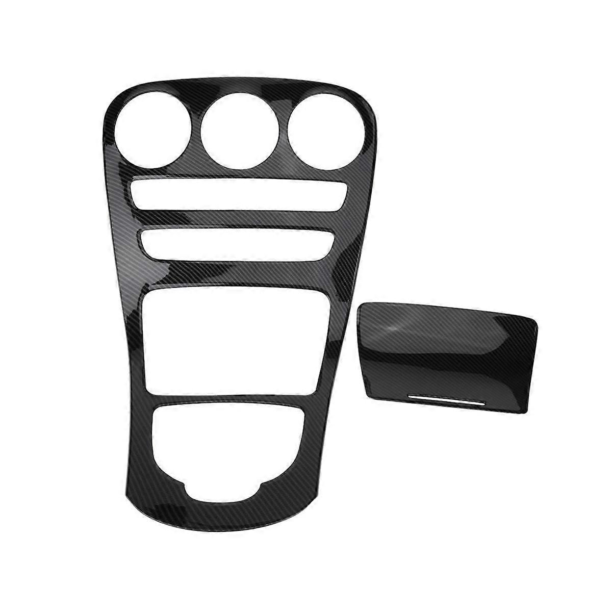 Center Console Panel Decoration Cover Trim for C Class W205 2015-18 GLC X253 2016-19 ,ABS Carbon Fiber