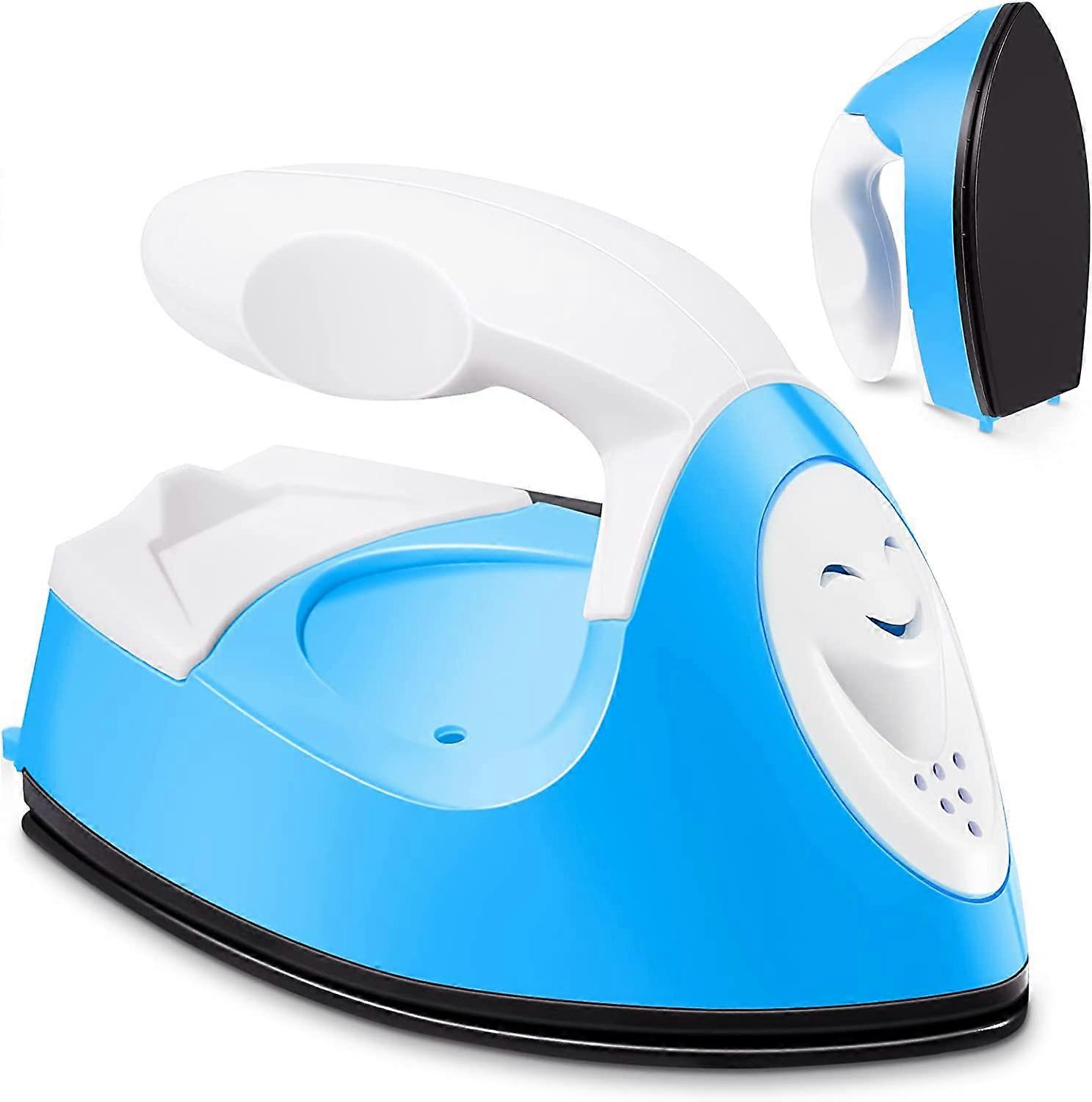 Mini Craft Iron Mini Heat Press Mini Iron Portable Handy Heat Press Small Iron with Charging Base Accessories for Beads Patch Clothes DIY Shoes T-Shir