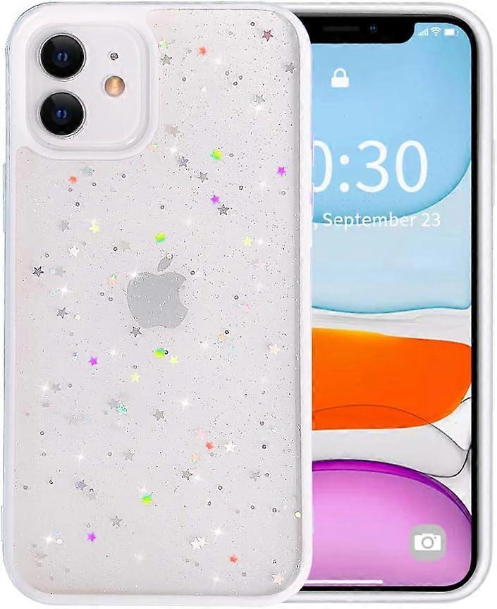 متوافق مع غطاء ايفون 11 ، تصميم لامع لامع ستار جليتر للنساء الفتيات