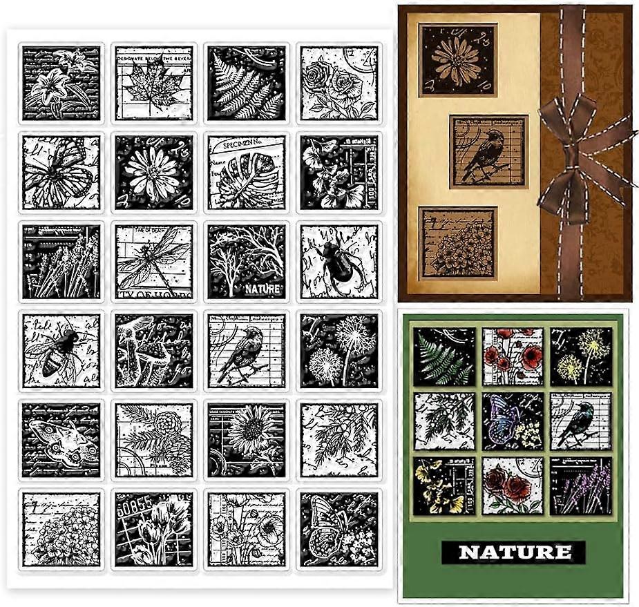 1Sheet Garden Flowers Silicone Clear Stamp