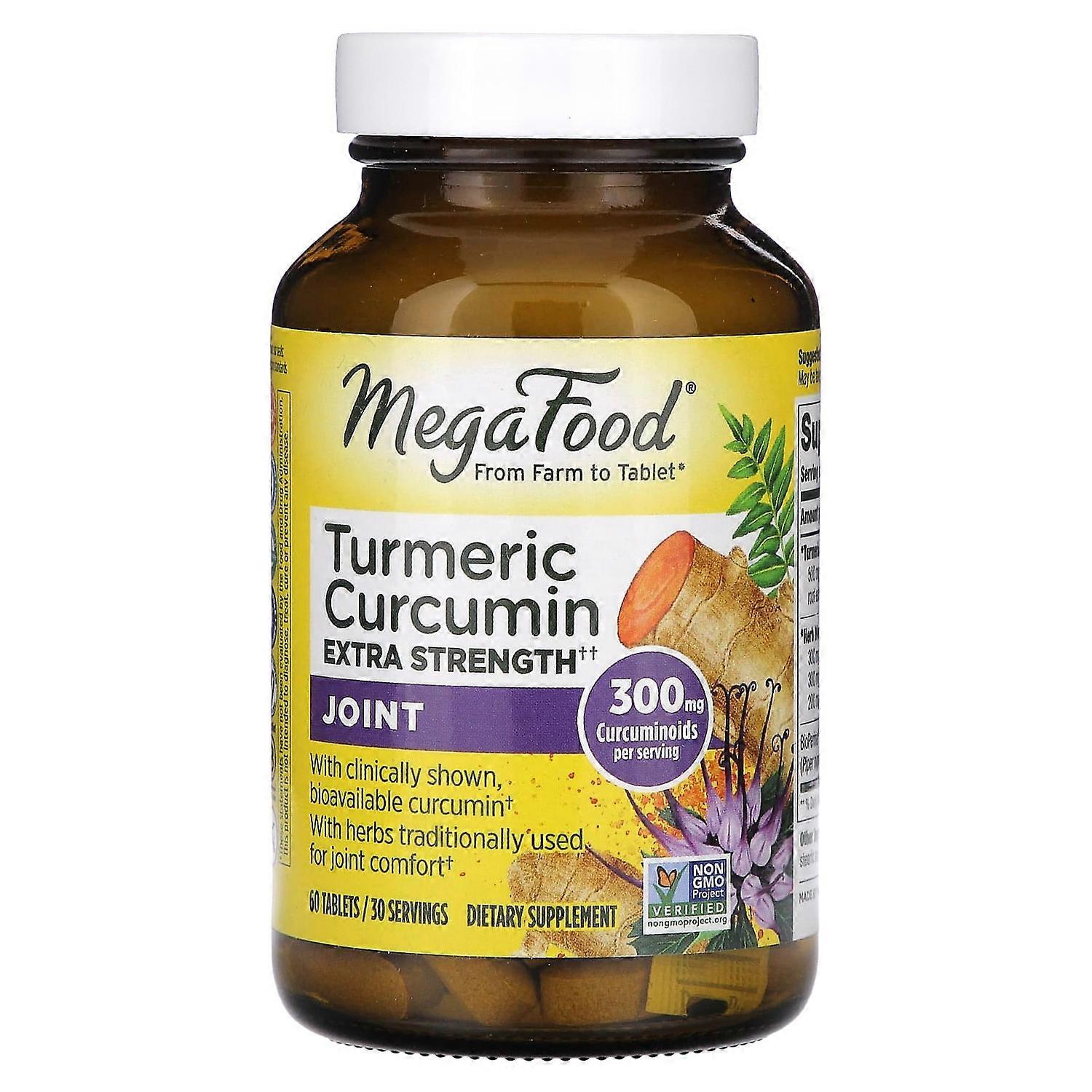 MegaFood, Turmeric Curcumin, Extra Strength, Joint, 60 Tablets