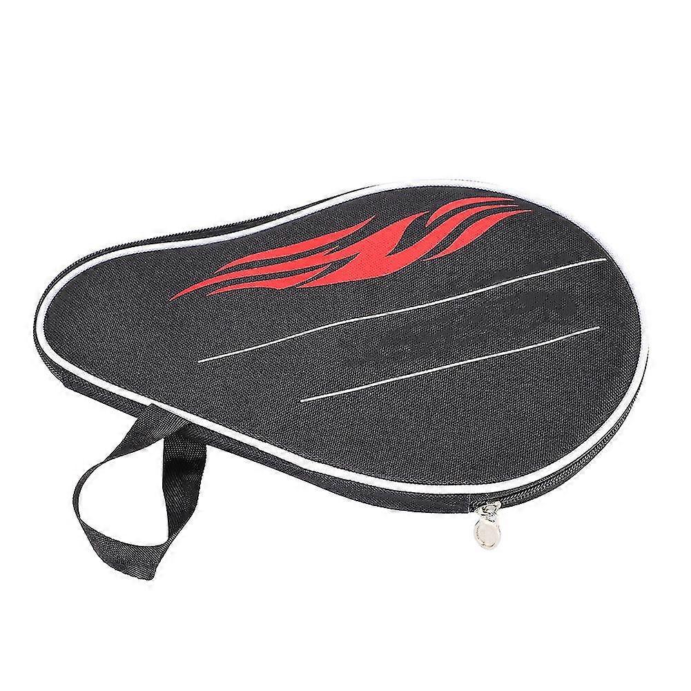 Table Tennis Racket Case Ping Pong Paddle Bat Bag with Ball Pouch