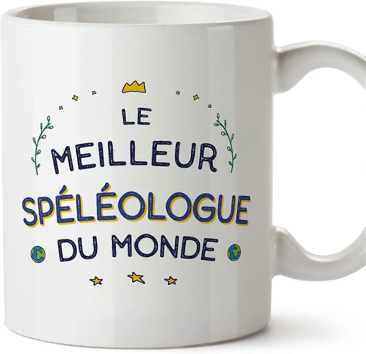 フランスのMeilleur du MondeのSPELEOLOGISTマンマグカップ同僚への面白いギフトセラミック11オンスマグ