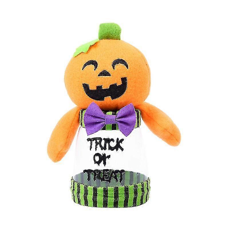 Halloween Plastic Candy Jar Pumpkin Doll Candy Box Cookie Jars Container Party Decoration
