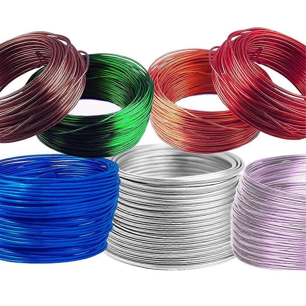 7Rolls مجوهرات أسلاك CraftWire صنع المجوهرات ، 7 ألوان لكل لون 67.2 قدم أسلاك معدنية حديد التسليح Bendab