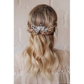Peigne De Mariage Strass Argenté Et Perle – Cadeau Mariée Et Demoiselle D'honneur