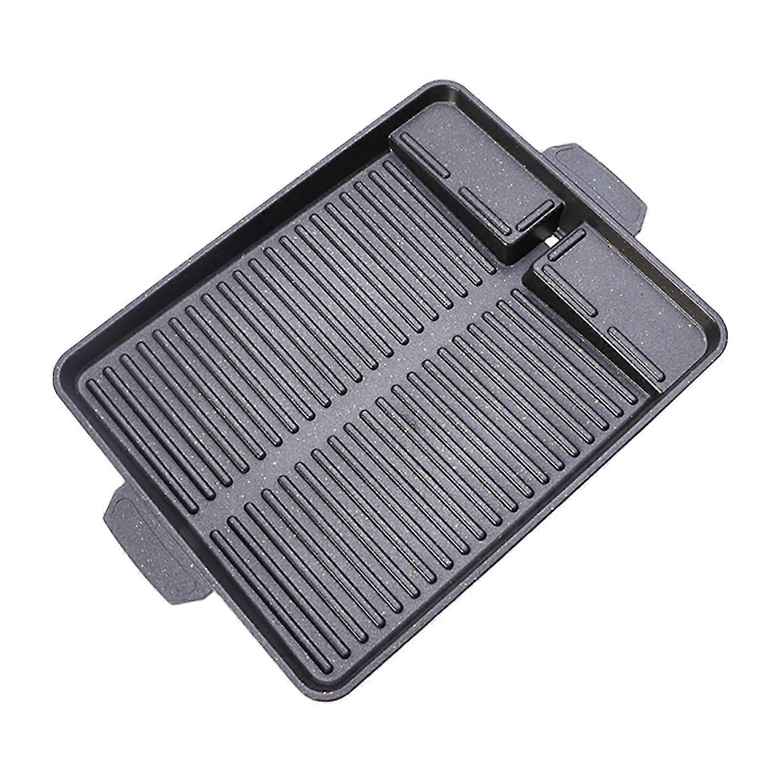 Smokeless Rectangular BBQ Plate Hot Induction Korean Style Grill Pan Non Stick
