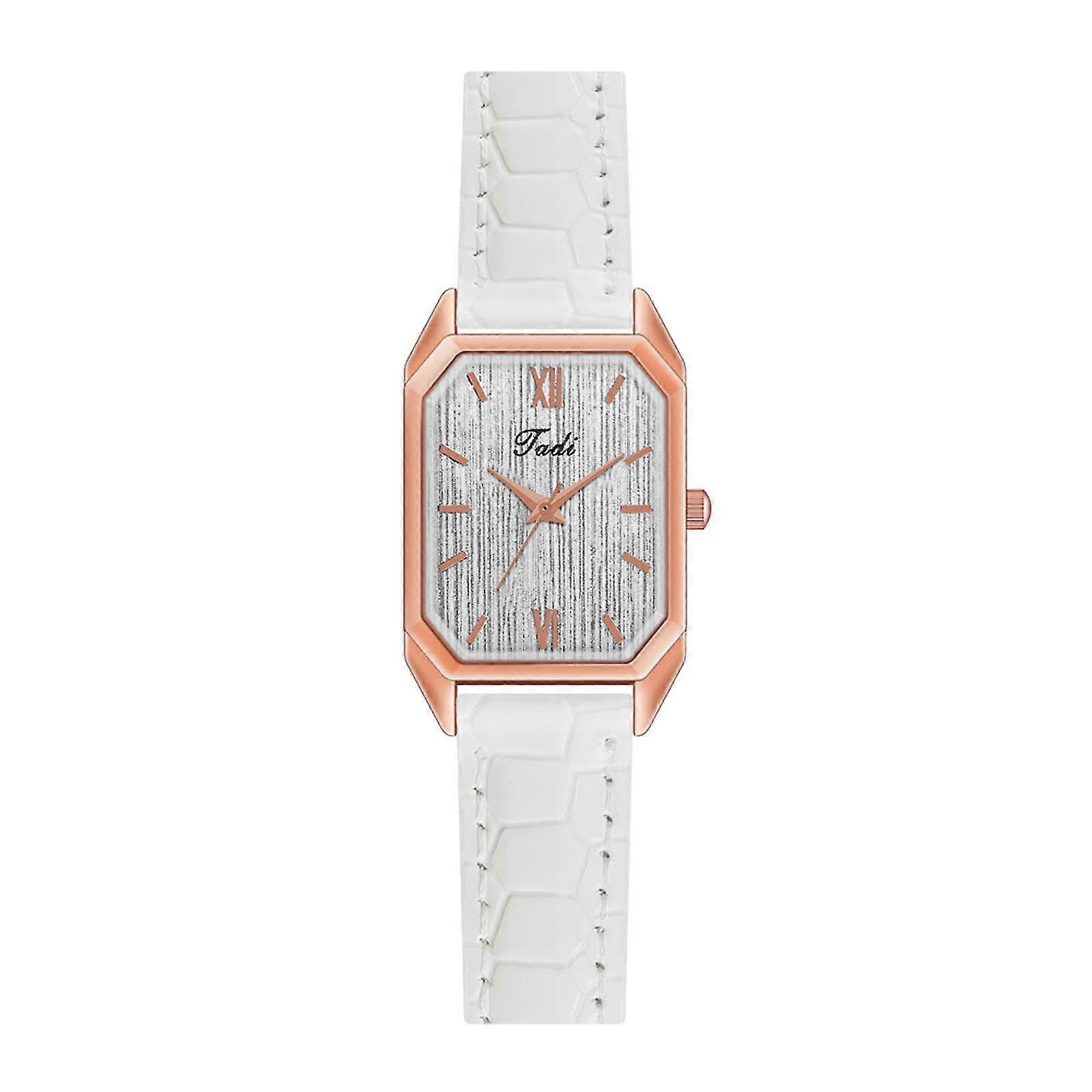 Dammodeklocka Klocka Läderrem Casual Klänning Handledskristall