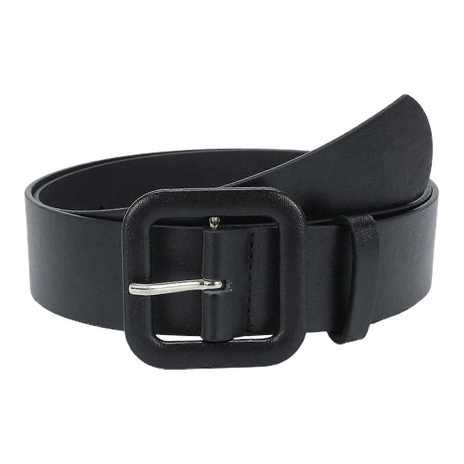 Women Belt Thick Anti-break Adjustable Smooth Waist Decoration Wide Band Faux Leather Waist Belt Clothes Accessory