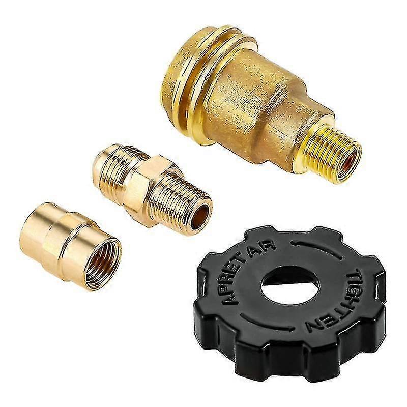 3 Pack Qcc1 Nut Propane Tank Cylinder Adapter, Brass