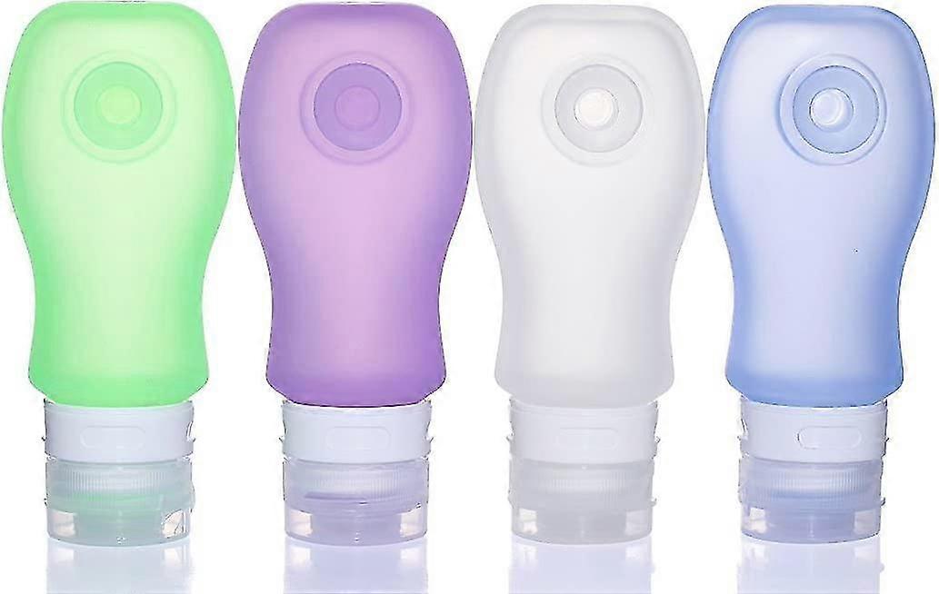 Silicone Travel Bottles Suction Cup Colored Bottles With Transparent Airplane