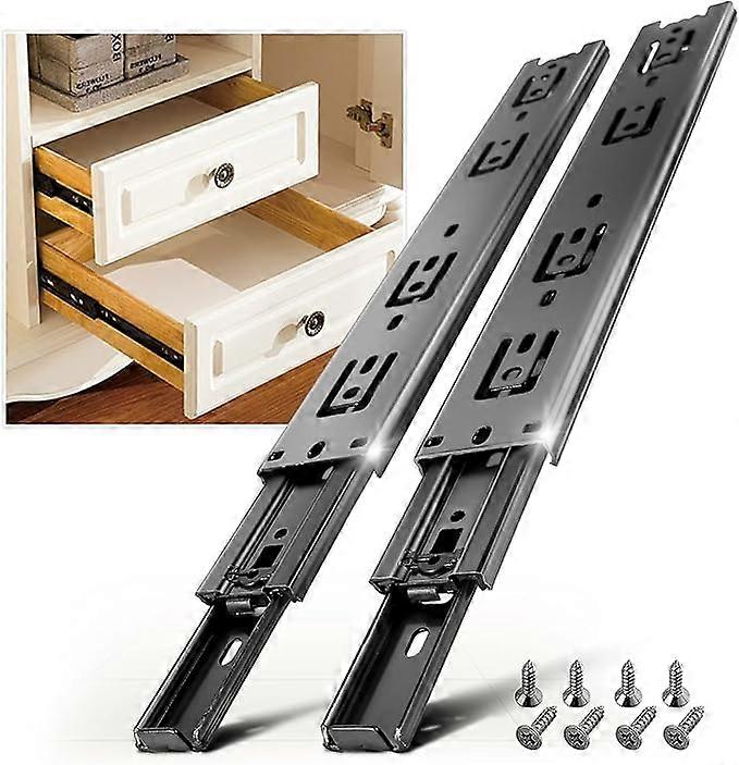 Sliding drawer 200 mm ball bearing sliding drawer full extension of 45 kg heavy load capacity, 1 pair (2 pieces)