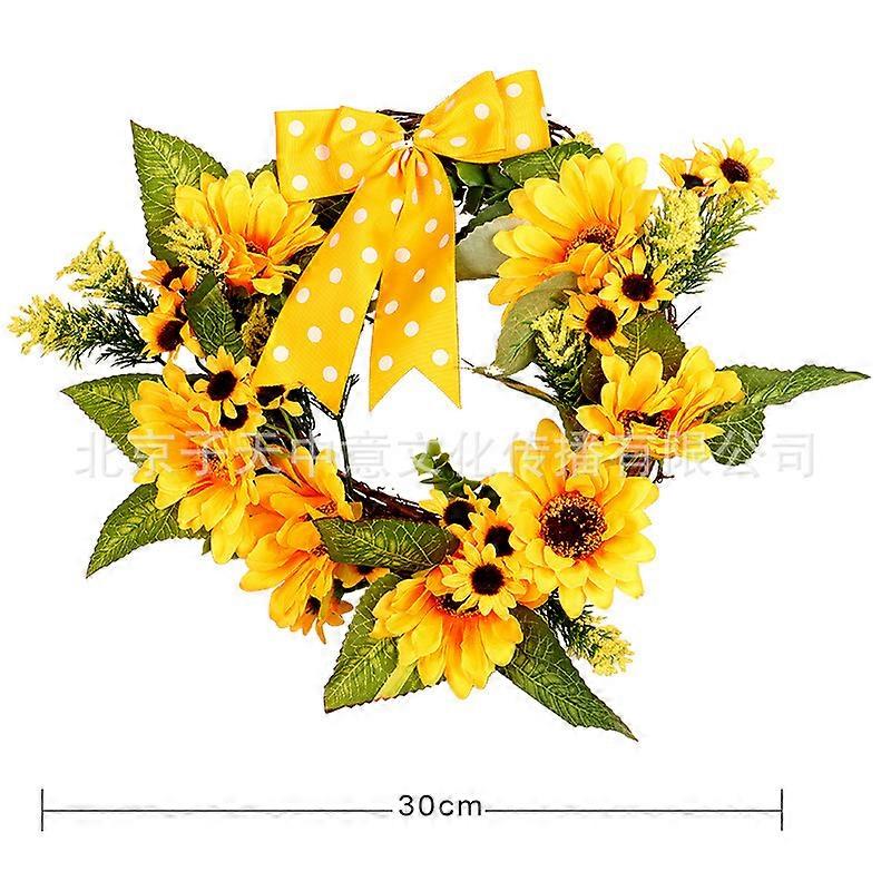 Artificial Sunflower Christmas Wreath