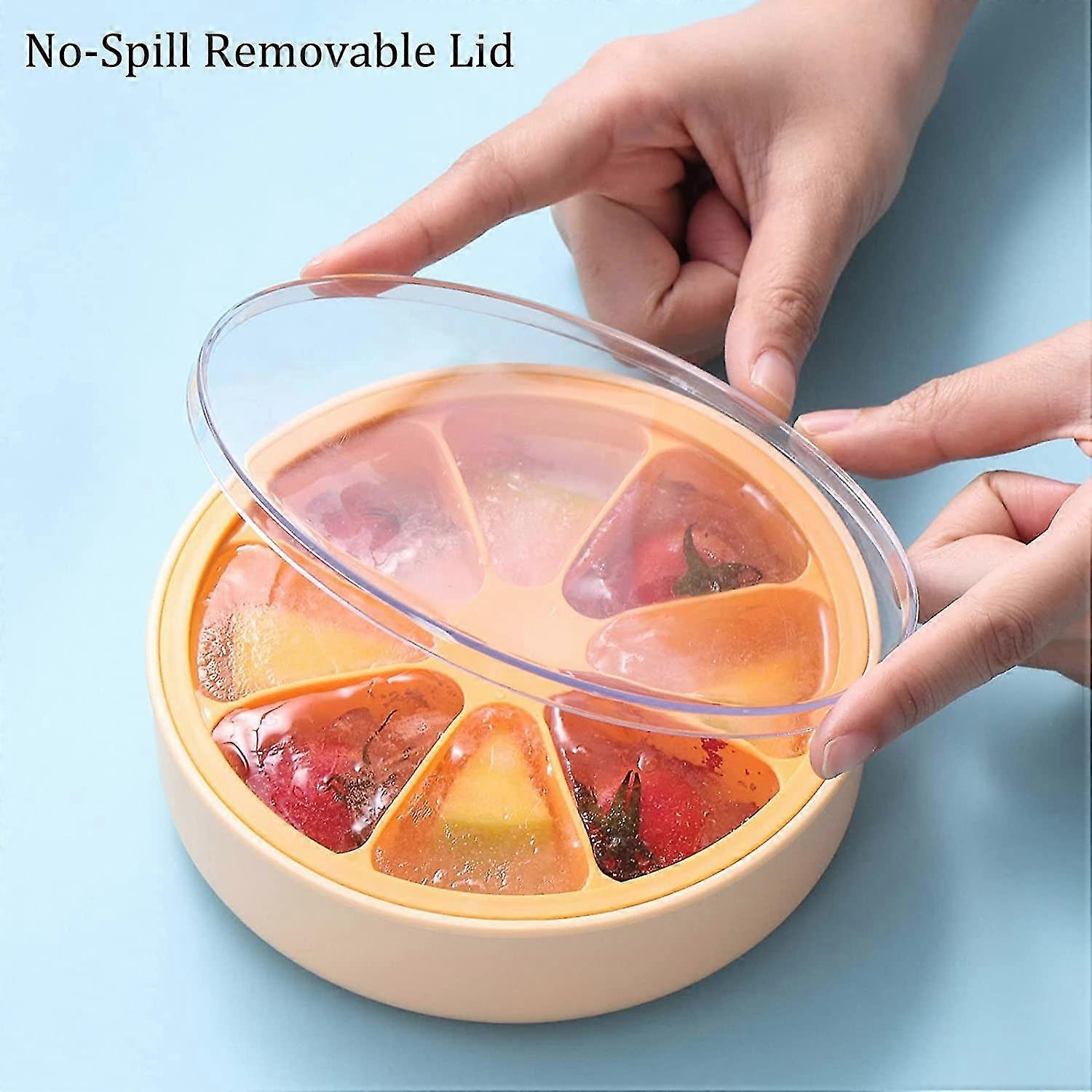Ice Cube Trays Orange Shaped Silicone