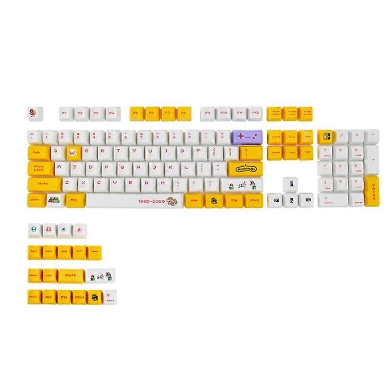 123-Key PBT Dye Sublimation Keycaps Cartoon Game Keycap OEM Mechanical Keypad