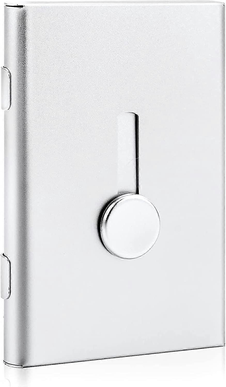 Visitkortshållare Bärbart kortskyddsfodral (silver)